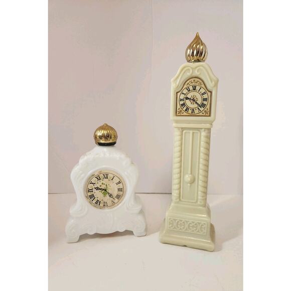 Lot of 6 Vintage Avon Milk Glass Perfume Bottles + Powder Dish Vanity Set - Picture 2 of 10